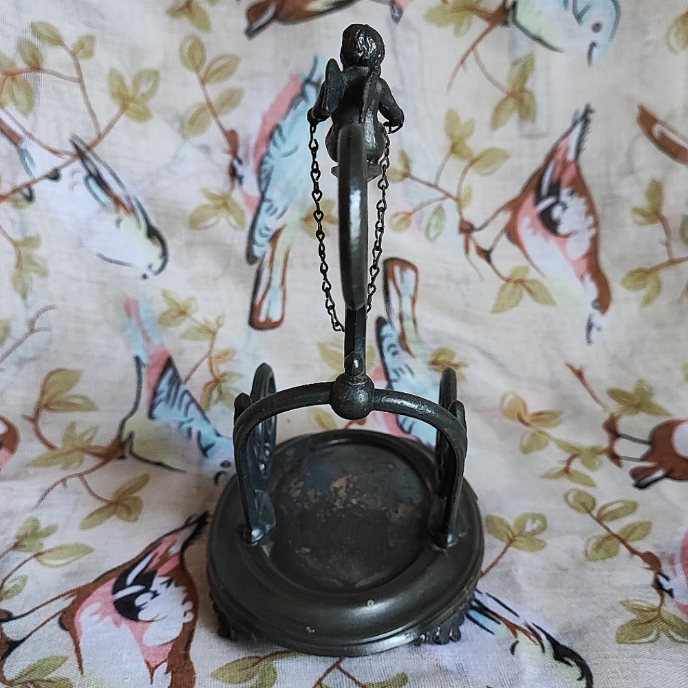 Victorian Cherub Wine Bottle Holder Vintage Home Decor Vase Conversation Piece - Picture 7 of 13
